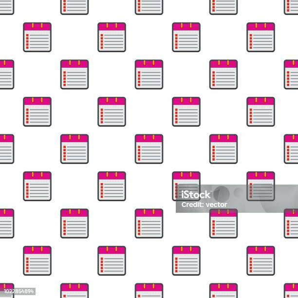 Now. Calendar Vector Calendar List Pattern Seamless Stock Illustration - Download Image Now ...