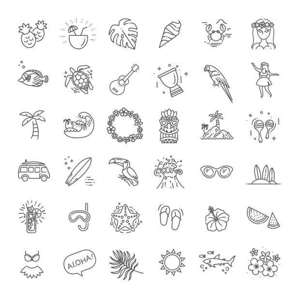 Free Hawaii Icons Vector Vector Art At Vecteezy