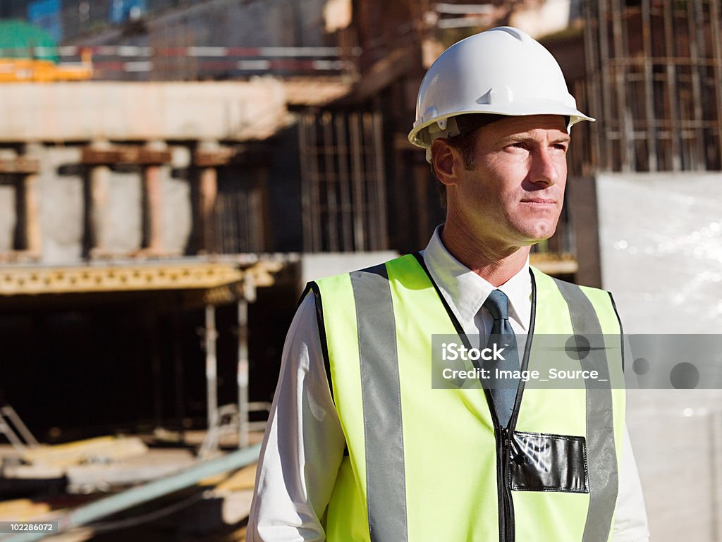 Homem maduro no local de Construção - Royalty-free 40-44 anos Foto de stock