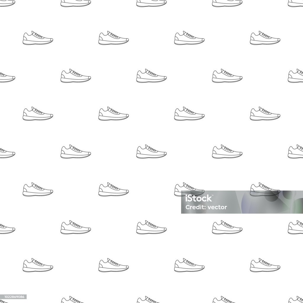 Sneaker Square Pattern Sneakers Pattern Vector Seamless Stock Illustration - Download Image ...