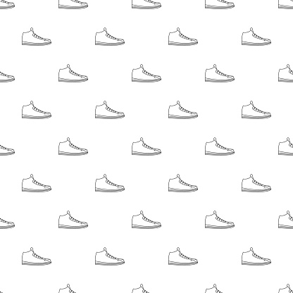 Sneaker Square Pattern Sneakers Pattern Vector Seamless Stock Illustration - Download Image ...