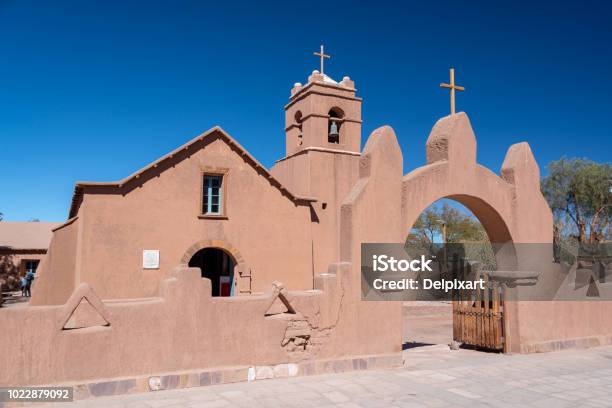 Church Of San Pedro De Atacama Chile Stock Photo - Download Image Now - San Pedro De Atacama, American Culture, Andes