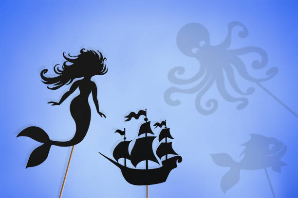 istock Little mermaid fairytale, shadow puppets 1022885474