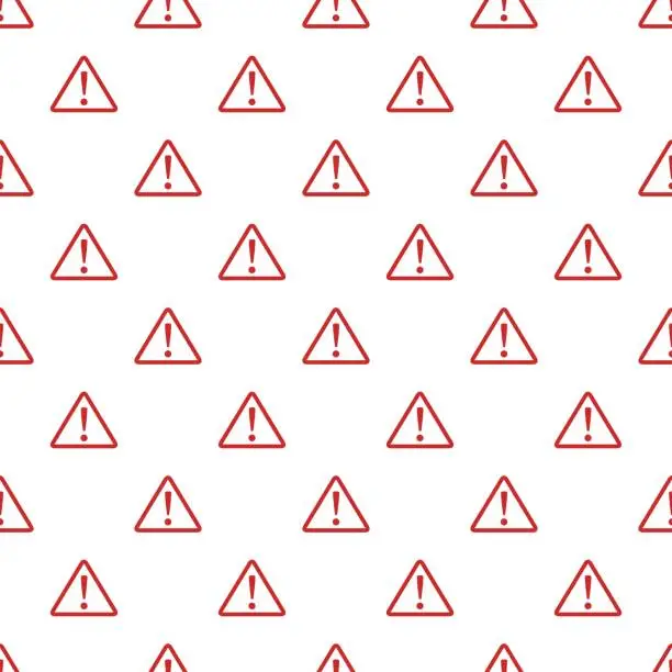 Vector illustration of Warning sign pattern seamless