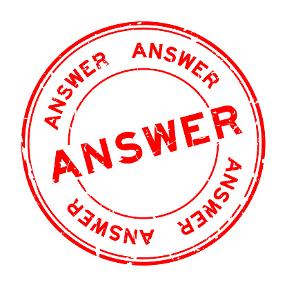 Red Answer Drawing Image Grunge Red Answer Word Round Rubber Seal Stamp On White Background ...