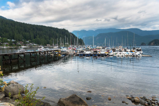 istock Marina in a Small Bay Surrounded By Forested Mountains 1022911104