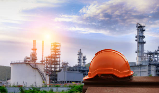 istock Helmet construction on the metal bar. 1022911520