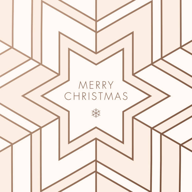 Greeting card with geometric Snowflake Greeting card with geometric Snowflake - Illustration winter fashion stock illustrations