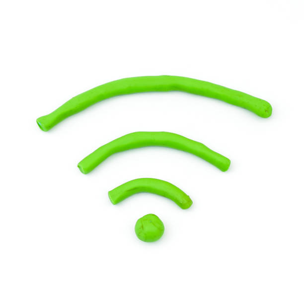 istock Plasticine WIFI symbol on isolated white background 1022920596