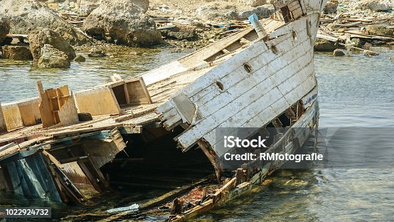 istock Wrecking Boat in Egypt 1022924732