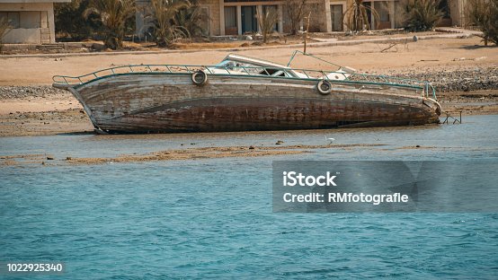 istock Wrecking Boat in Egypt 1022925340