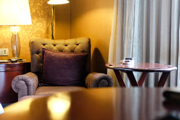 istock Classic chair style with pillow in luxury bedroom 1022933214