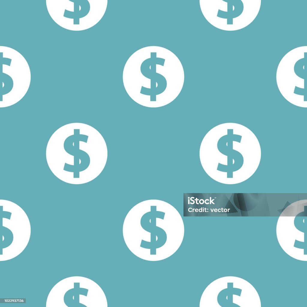 Doller Pattern Dollar Pattern Seamless Blue Stock Illustration - Download Image Now ...