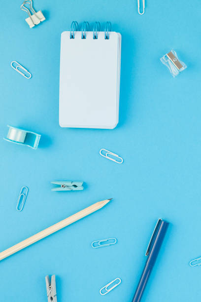 istock Workspace desk styled design office supplies 1022942668