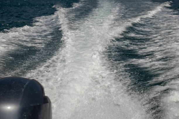 istock Speed boat waves over the Mediterranean 1022969326