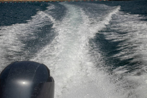 istock Speed boat waves over the Mediterranean 1022969528