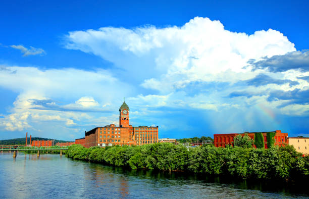 istock Storm clouds over Lawrence, Massachusetts 1022981156