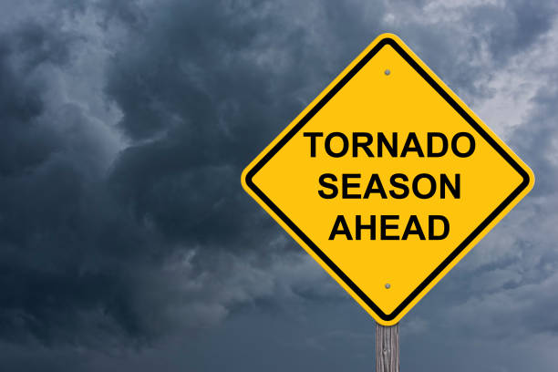 istock Tornado Season Ahead Warning Sign 1022981654