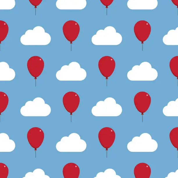Vector illustration of Balloon pattern background