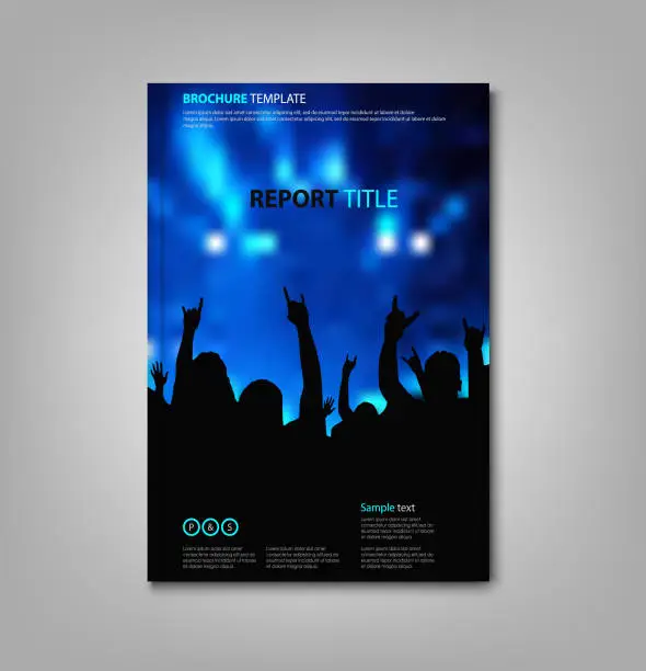 Vector illustration of Brochures book or flyer with festival rock theme template