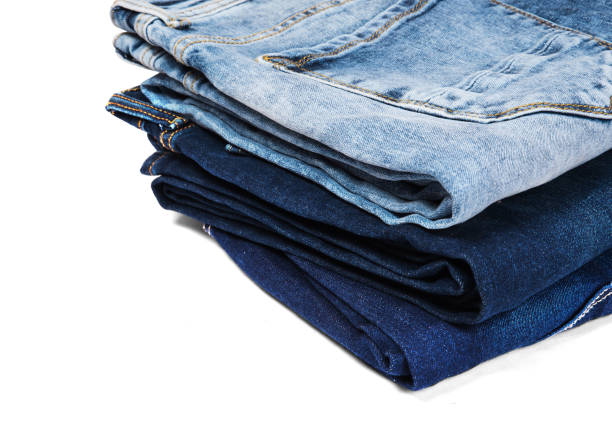 istock Pile Of Denim Isolated On White Background 1023017014