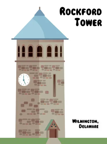 Vector illustration of ROCKFORD TOWER
