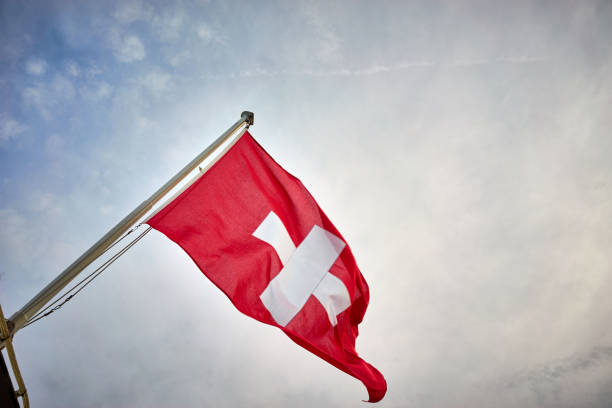 istock Waving flag of Switzerland 1023025928