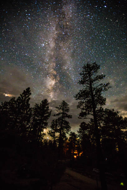 istock Milky Way Rising over the camp site 1023026608