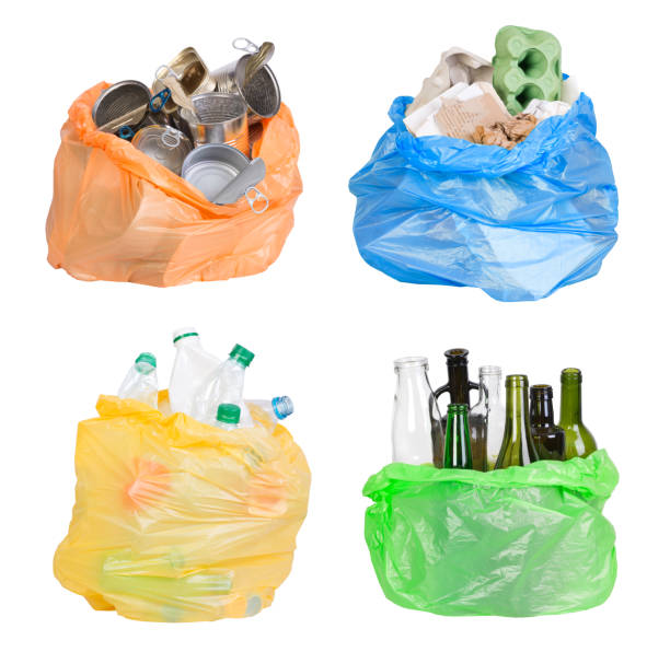 istock Open garbage bags full of garbage 1023031376