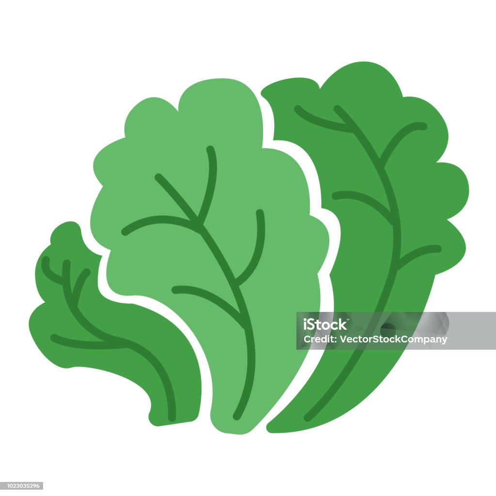 Simbolo vettoriale dell'icona dell'insalata e simbolo isolato su sfondo bianco, concetto di logo Salad - arte vettoriale royalty-free di Lattuga