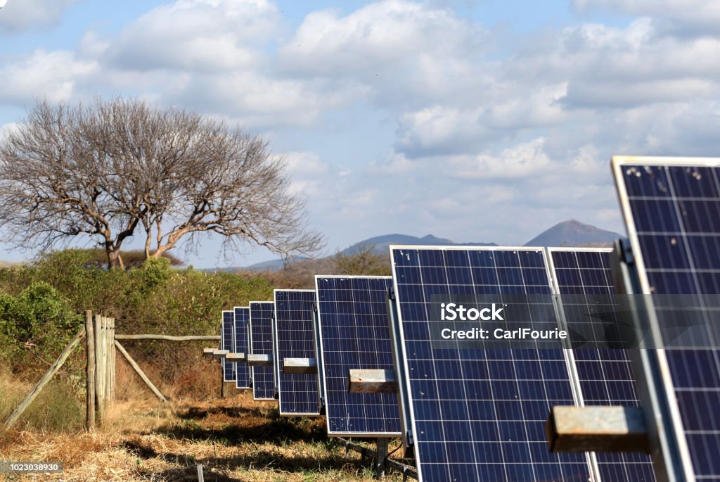 Panel solar en Kenia - Foto de stock de Panel Solar libre de derechos