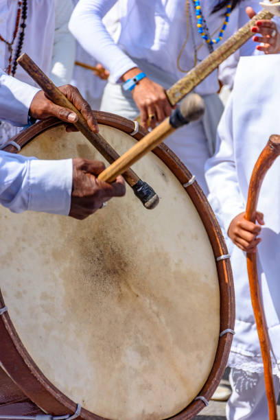 istock Brazilian ethnic drums in a folk party 1023039340