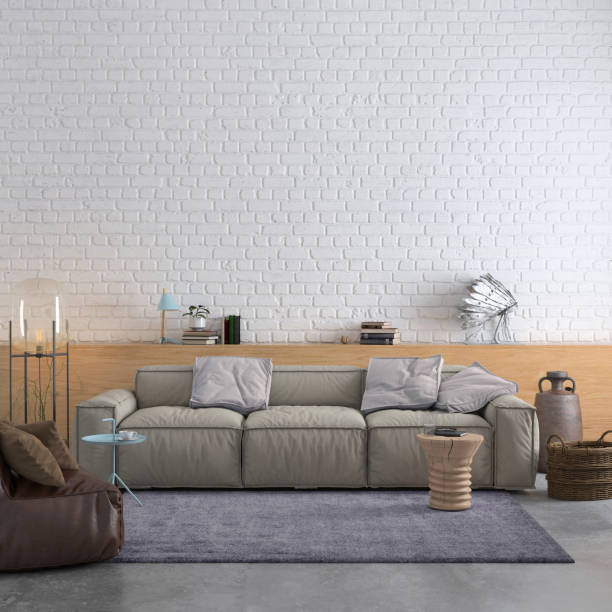 istock Modern Nordic interior with sofa and lots of details 1023042630