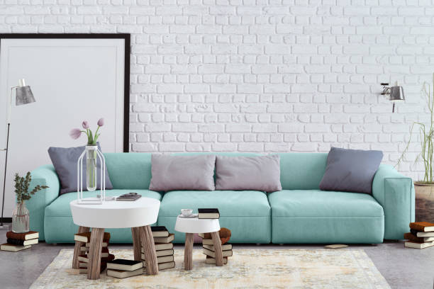 istock Modern Nordic interior with sofa and lots of details 1023042664