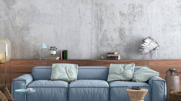 istock Modern Nordic interior with sofa and lots of details 1023042680