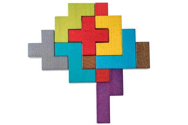 istock Human brain is made of multi-colored wooden blocks. Creative business concept. 1023043140