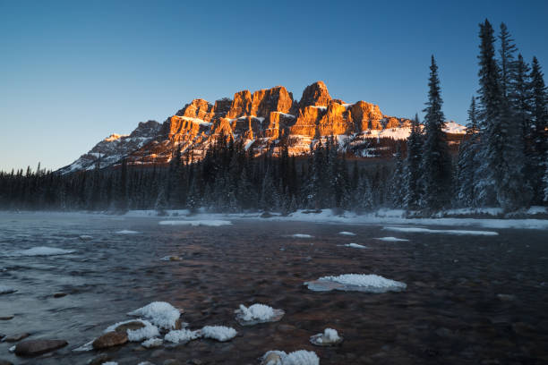 istock Castle Mountain in Banff National Park, Alberta, Canada 1023056748