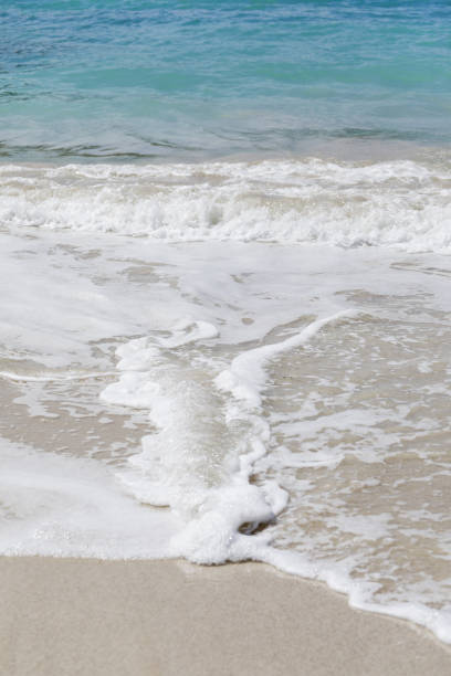 istock Sand and waves in Caribbean Beach, Antigua&Barbuda 1023056930