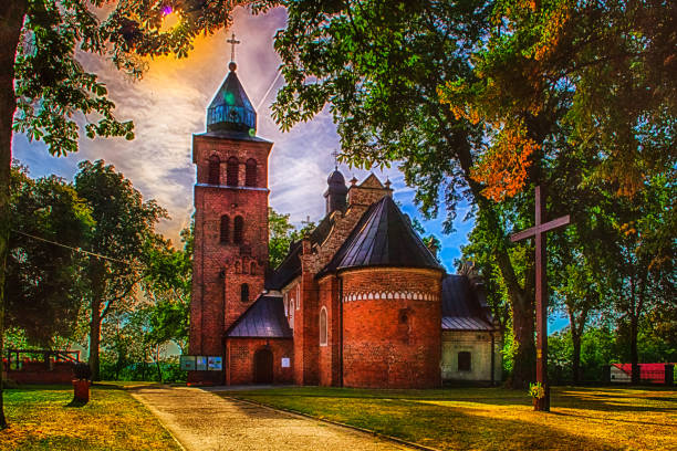 Church in the village of Stronsko, central Poland