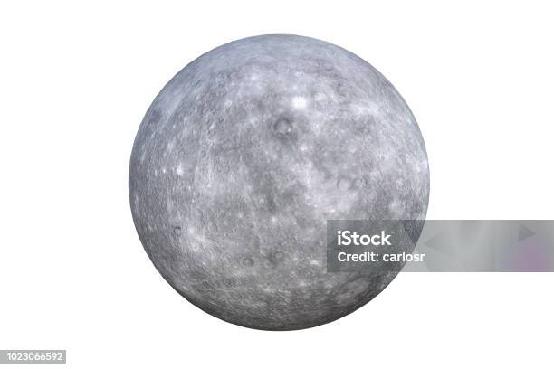 Планета Меркурий На Белом Фоне 3d Рендеринг — стоковые фотографии и другие картинки Астрономия - Астрономия, Без людей, Белый