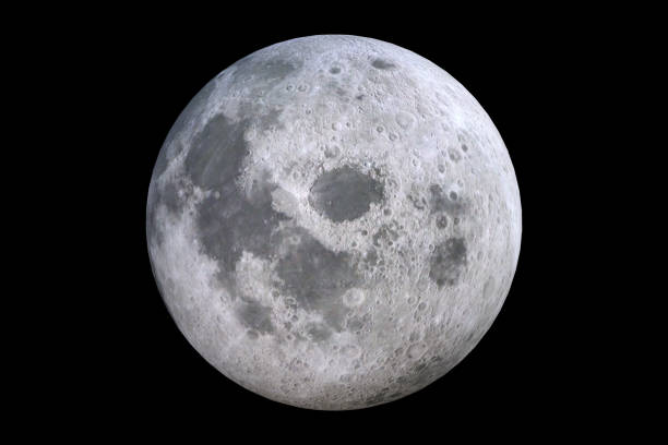 istock Big moon closeup isolated on white 3d illustration 1023066626