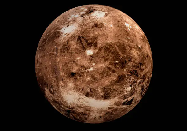 3d rendering  of pluto on black background. pluto ias a dwarf planet in the Kuiper belt.
