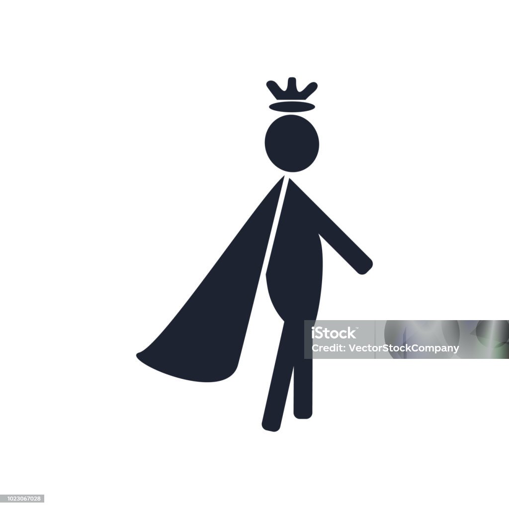 Prinzsymbol Vektor Zeichen Und Symbol Isoliert Auf Weißem Hintergrund