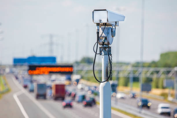 istock Surveillance camera in front of a Dutch highway 1023070324