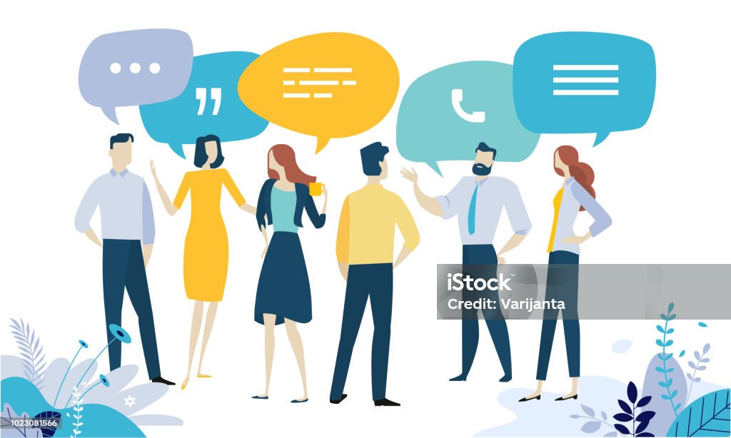 Vector illustration concept of testimonial, social media, networking, business communication, forum, product review Creative flat design for web banner, marketing material, business presentation, online advertising. People stock vector