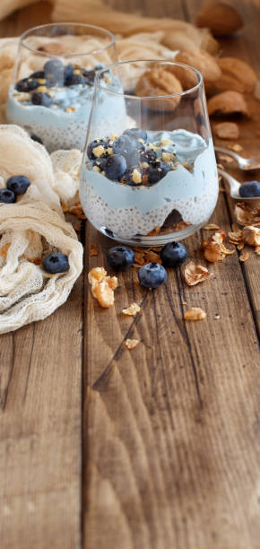istock Blueberries and yogurt chia pudding parfait 1023085952