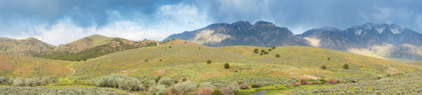 istock Cart wagon in Utah mountains, dramatic sky 1023090754
