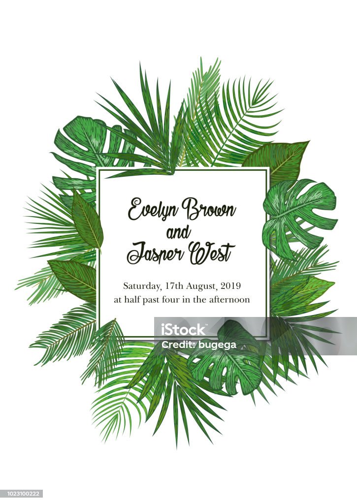 Ilustración de Cuadro Acuarela De Coloridas Hojas Tropicales Concepto De La Selva Para El Diseño De Invitaciones Tarjetas Y Fondos De Pantalla y más Vectores Libres de Derechos de Borde - iStock Ilustración de Cuadro Acuarela De Coloridas Hojas Tropicales Concepto De La Selva Para El Diseño De Invitaciones Tarjetas Y Fondos De Pantalla y más Vectores Libres de Derechos de Borde - iStock