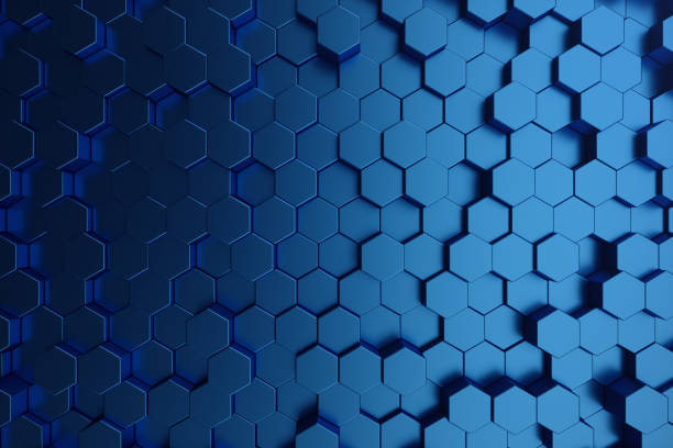 istock 3D illustration abstract dark blue of futuristic surface hexagon pattern. Blue geometric hexagonal abstract background. 1023104952