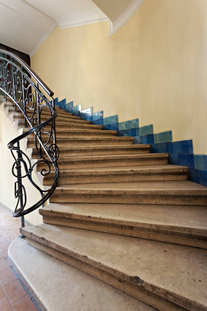 istock Old Staircase in an old residential building 1023108880
